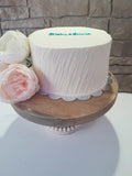 WEDDING  Cake, 8 inch cake, Rustic slanted angled ridged cake, slanted ridge cake
