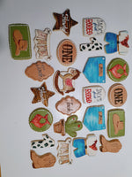 COOKIES, First Rodeo birthday cookies, 1 dozen custom cookies , COOKIES  royal icing DECORATED COOKIES