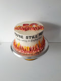 50th birthday cake, menopause cake, STILL HOT cake