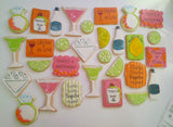 Cookies bachelorette custom drink themed COOKIES  royal icing DECORATED