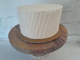 Custom Wedding Cake slanted ridge design, you add your own topper or florals