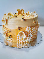 10” Bee themed Birthday CAKE, 70th BIRTHDAY