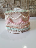 CAKE, birthday cake, heart cake, 6 inch vintage style cake