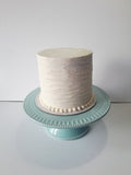BIRTHDAY CAKE, WEDDING CAKE , 6 inch, ridged design with buttercream frosting in White