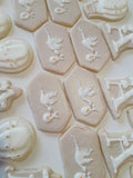 COOKIES, custom  neutral toned baby shower gender reveal cookie set, 1 dozen