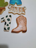 COOKIES, First Rodeo birthday cookies, 1 dozen custom cookies , COOKIES  royal icing DECORATED COOKIES