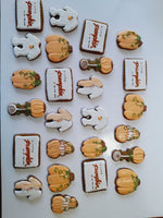 Baby shower “a little pumpkin is on the way” Fall themed baby shower COOKIES  royal icing DECORATED -COOKIES