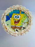 Cake, custom 6 inch Ice Cream cake with character topper cake
