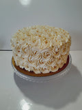 10” Cake with buttercream rosettes with or without gold/silver dragees