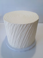 WEDDING  Cake, 8 inch cake, Rustic slanted angled ridged cake