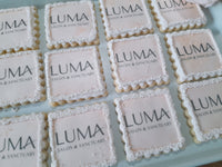 1 dozen custom logo cookies, with edible image, decorated cookies
