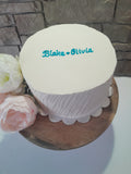 WEDDING  Cake, 8 inch cake, Rustic slanted angled ridged cake, slanted ridge cake