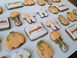 Baby shower “a little pumpkin is on the way” Fall themed baby shower COOKIES  royal icing DECORATED -COOKIES