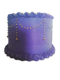 purple cake with gold details by 23sweets.com