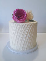 WEDDING  Cake, 8 inch cake, Rustic slanted angled ridged cake