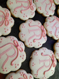 Cookies, Initial, monogram bridal or baby shower cookies, 1 dozen, baby shower, any colour scheme available