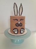 CAKE 8 inch Chocolate Easter Bunny rabbit tall BIRTHDAY cake 8 inch round