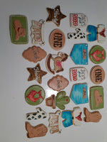COOKIES, First Rodeo birthday cookies, 1 dozen custom cookies , COOKIES  royal icing DECORATED COOKIES