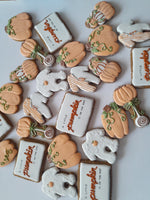 Baby shower “a little pumpkin is on the way” Fall themed baby shower COOKIES  royal icing DECORATED -COOKIES