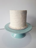 BIRTHDAY CAKE, WEDDING CAKE , 6 inch, ridged design with buttercream frosting in White