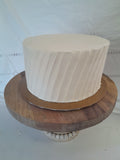 Custom Wedding Cake slanted ridge design, you add your own topper or florals