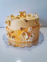 10” Bee themed Birthday CAKE, 70th BIRTHDAY