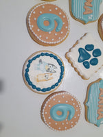 COOKIES, blue dog cookies, 1 dozen custom cookies , COOKIES  royal icing DECORATED COOKIES