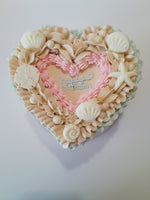 Cake,  beach themed Heart cake 6” Cake with buttercream frosting in heart shape