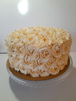 10” Cake with buttercream rosettes with or without gold/silver dragees