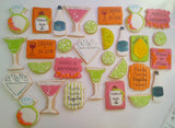 Cookies bachelorette custom drink themed COOKIES  royal icing DECORATED
