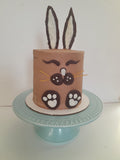CAKE 8 inch Chocolate Easter Bunny rabbit tall BIRTHDAY cake 8 inch round