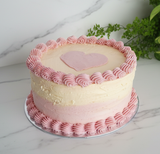Cake, Valentines themed, no red dye 8 inch cake, natural food dye
