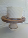 Custom Wedding Cake slanted ridge design, you add your own topper or florals