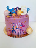 Cake, birthday cake, Custom cake trendy style, 10 inch round cake