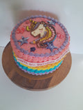 Cake, Custom 8 inch UNICORN  birthday cake. Cake