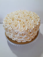 10” Cake with buttercream rosettes with or without gold/silver dragees