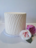 WEDDING  Cake, 8 inch cake, Rustic slanted angled ridged cake