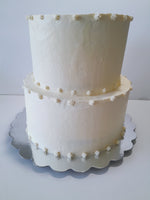 Wedding cake, 2 tier WEDDING CAKE 10"/8" round tiers