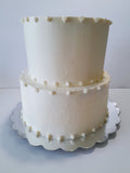 Wedding cake, 2 tier WEDDING CAKE 10"/8" round tiers
