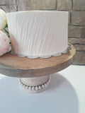 WEDDING  Cake, 8 inch cake, Rustic slanted angled ridged cake, slanted ridge cake