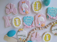 Cake and 1 dozen decorated themed sugar cookies, custom order, one silly Goose themed