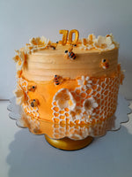 10” Bee themed Birthday CAKE, 70th BIRTHDAY