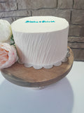 WEDDING  Cake, 8 inch cake, Rustic slanted angled ridged cake, slanted ridge cake