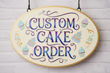Cake, custom 6 inch Ice Cream cake with character topper cake