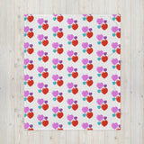 Throw Blanket, Hearts pattern, comfy blanket throw, gift for her, sofa blanket, Valentines day gift for her, gift for girls