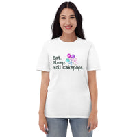 Short-Sleeve T-Shirt, eat sleep roll cakepops, tshirt for cakepop maker, cakepops, gift for baker