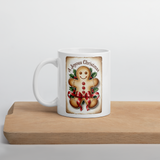 Mug, Vintage Gingerbread man mug, Christmas mug gift, gift for her, co-worker gift