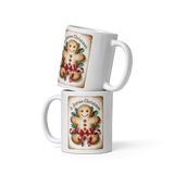 Mug, Vintage Gingerbread man mug, Christmas mug gift, gift for her, co-worker gift