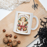 Mug, Vintage Gingerbread man mug, Christmas mug gift, gift for her, co-worker gift