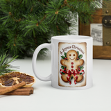 Mug, Vintage Gingerbread man mug, Christmas mug gift, gift for her, co-worker gift